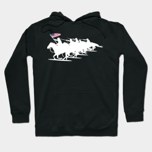 cavalry charge white silhouette Hoodie